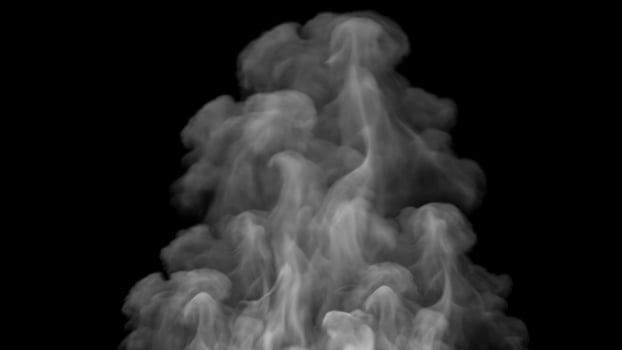 Smoke design on black background photo