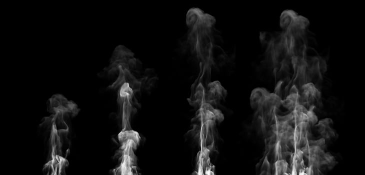 Smoke design on black background photo