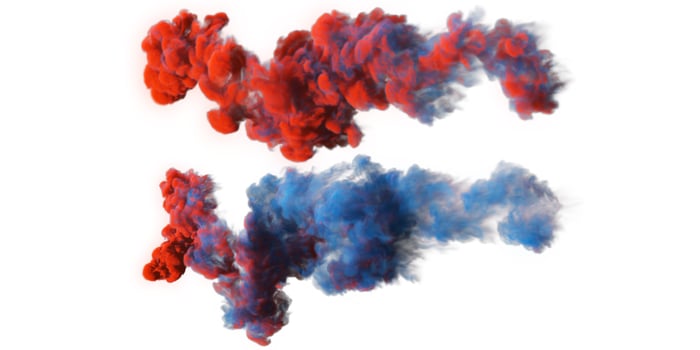 Colorful Smoke Design on White Background photo