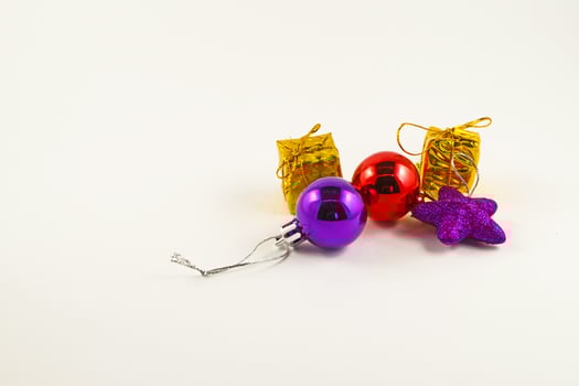 Christmas bubble and gifts. photo