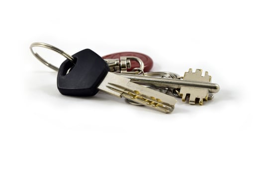 Keys on a white background photo