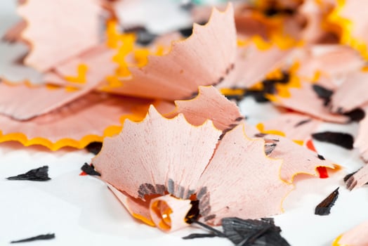 pencil shavings after sharpening photo