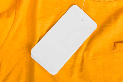 white tags and labels photo