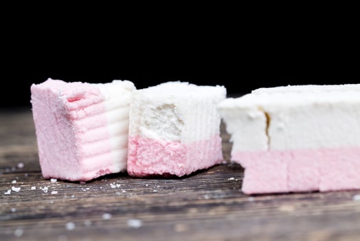 red and white Turkish delight with strawberry photo