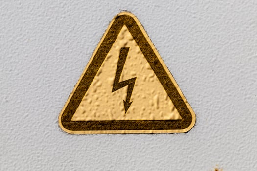 a sign about danger from electricity photo