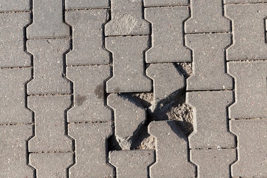 road made of concrete tiles photo