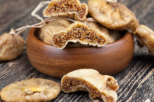 dried dried fruits of sweet ripe figs photo