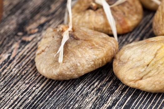 dried dried fruits of sweet ripe figs photo