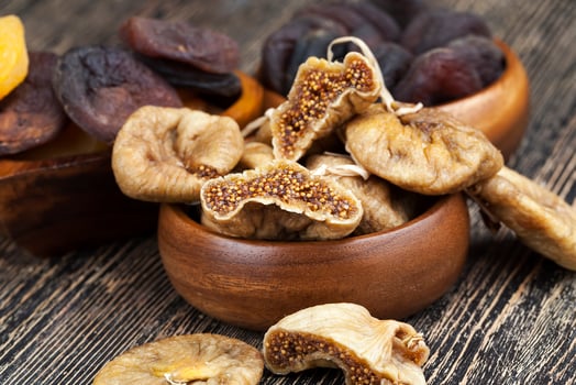 dried yellow figs close up photo