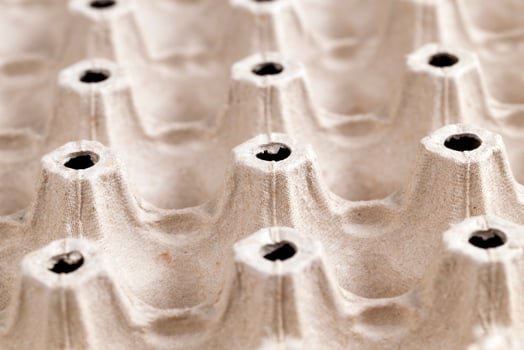 old empty cardboard boxes for storing eggs photo
