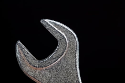 part of a metal wrench for repair and construction photo