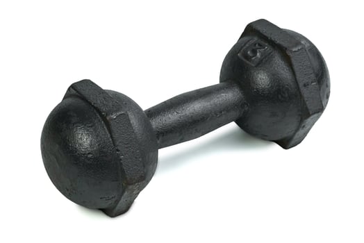 dumbbells isolated on white background photo