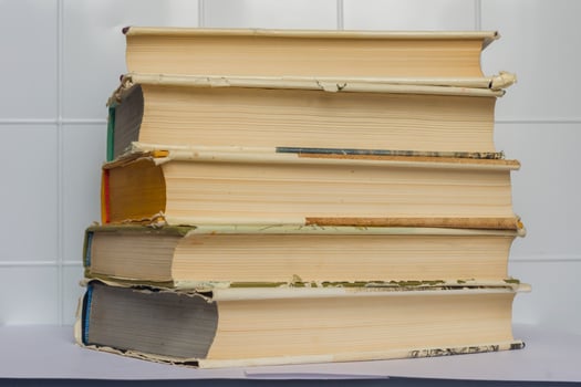 Pile of old books photo