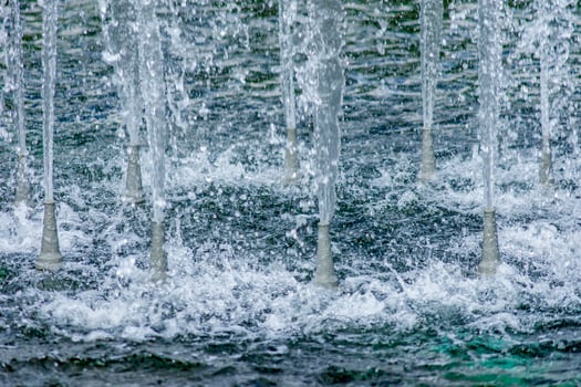 Close up of fountain, Splashes of water. photo