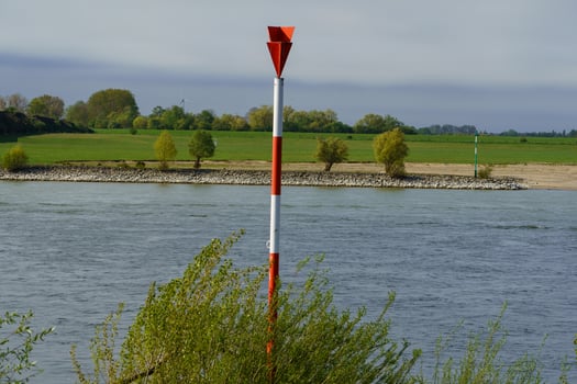 the river rhine near wesel photo