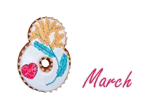Holiday card on March 8. photo