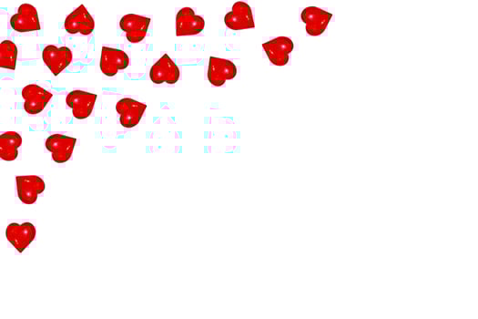 Hearts isolated on white background. photo