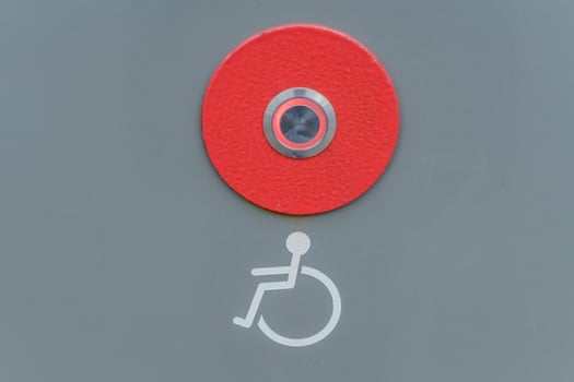 elevator call button for disabled people photo