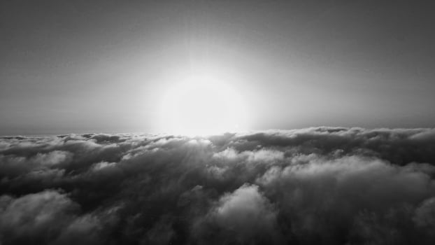 Classic Black and White High Angle Aerial View of England Great Britain's Landscape Cityscape photo