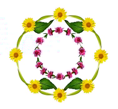 frame of flowers photo