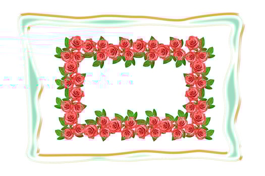 The buds of flowers roses. Holiday card photo