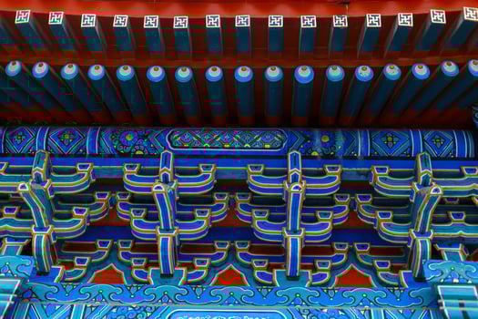 Chinese roof. Stylish national ornament photo