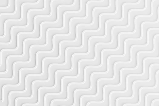 Abstract wavy pattern white line, paper card, metal cutting, engraving, carving, framework, 3d rendering photo