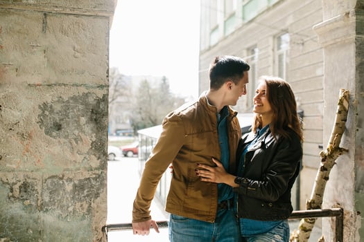 Young beautiful couple photo