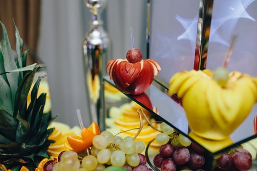 buffet with tropical fruit photo