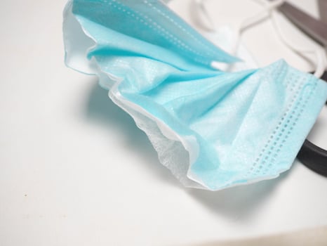 Picture of medical face mask to protect human health from diseae photo
