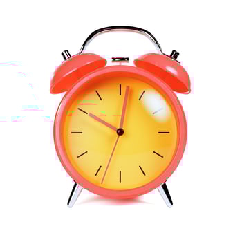 Alarm Clock isolated on white backround photo