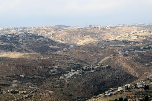 The Judean Desert in the Middle East in Israel. Since ancient times, this place has served as a refuge for hermits and rebels. photo