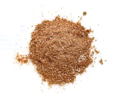 Cocoa powder with sugar isolated on white background photo