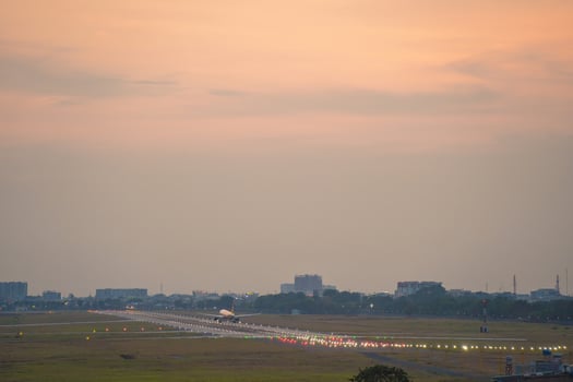 Ho Chi Minh city, Vietnam - FEB 20 2022 the international airport of Tan Son Nhat International Airport, the international airport in Saigon Ho Chi Minh city, southern Vietnam in night. photo
