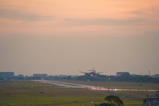 Ho Chi Minh city, Vietnam - FEB 20 2022 the international airport of Tan Son Nhat International Airport, the international airport in Saigon Ho Chi Minh city, southern Vietnam in night. photo