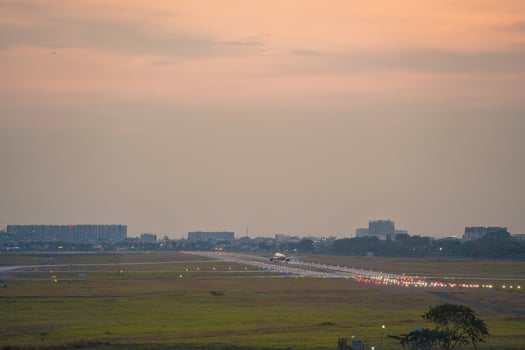 Ho Chi Minh city, Vietnam - FEB 20 2022 the international airport of Tan Son Nhat International Airport, the international airport in Saigon Ho Chi Minh city, southern Vietnam in night. photo