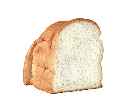 Sliced bread isolated on white background photo