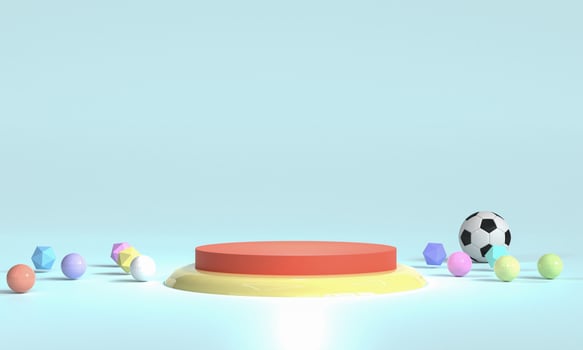 stage podium and toy, ball photo