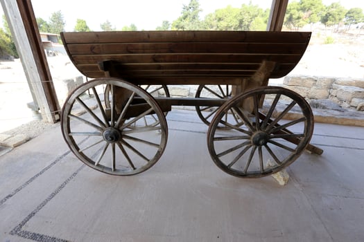 Old agricultural machinery in Israel. photo