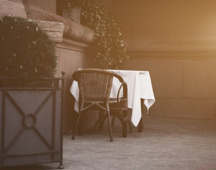 Cozy street cafe photo
