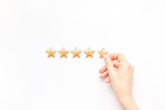 Five stars Customer Experience Feedback Concept photo