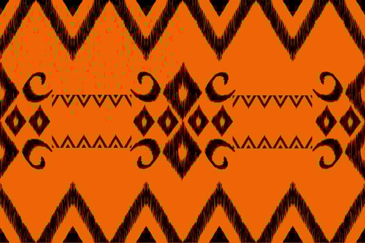 Beautiful embroidery.geometric ethnic oriental pattern traditional on black background.Aztec style,abstract,,illustration.design for texture,fabric,fashion women wearing,clothing,print. photo