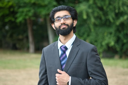 Asian Male Posing at Local Public Park of Luton England UK photo