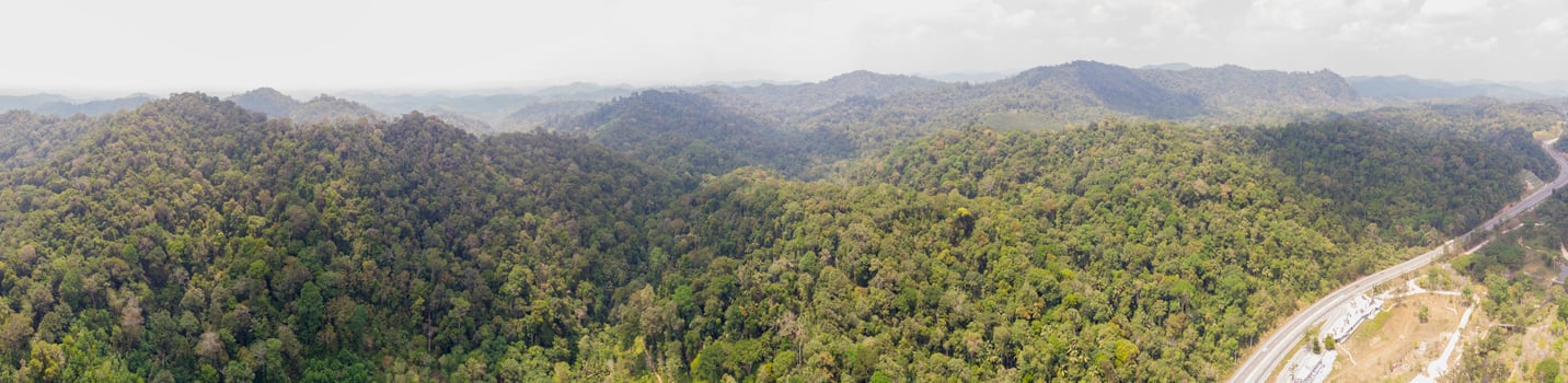 mountain ranges aerial view panorama photo