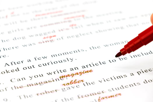 spelling check on English sentences photo