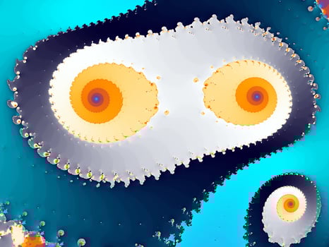 Beautiful zoom into the infinite mathematical mandelbrot set fractal. photo