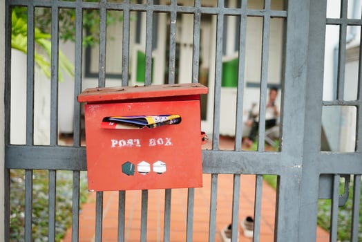 mailbox postbox letter on wall photo