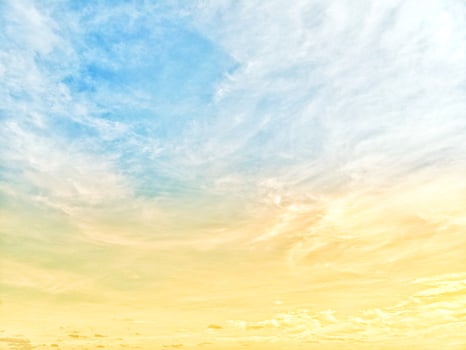 blue sky with clouds.Background of bright evening sky. photo