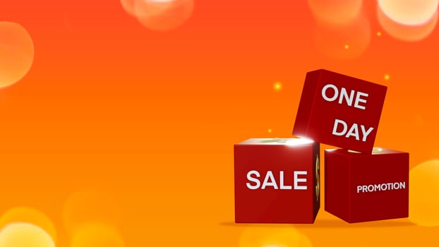 3D render the object about sale promotion and marketting concept photo