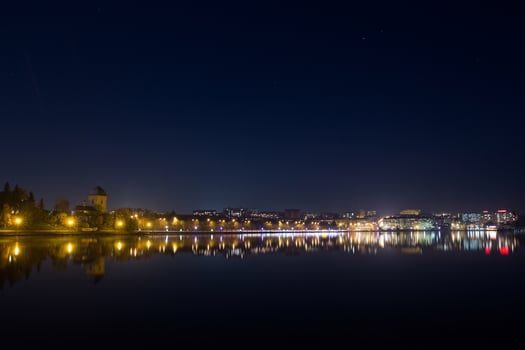 View of the city at night photo